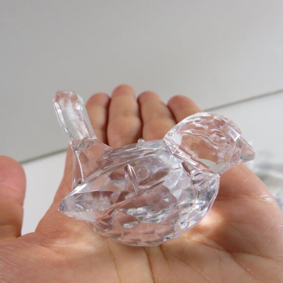 (4) Acrylic Birds 1.5" tall & wide Christmas or everyday - Picture 1 of 7